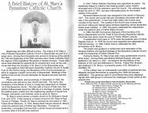 St. Marys Church History